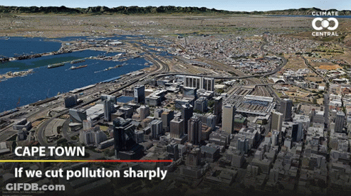 An Aerial View Of The City Of Cape Town GIF