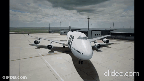 An Airplane With The Number 17 On The Side GIF