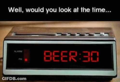 Alarm Clock Saying Beer :30 GIF
