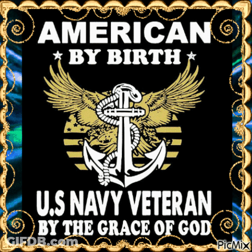 An American By Birth U.s Navy Veteran By The Grace Of God Poster GIF
