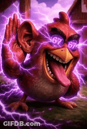 Angry Bird Wearing Sunglasses With 67 GIF