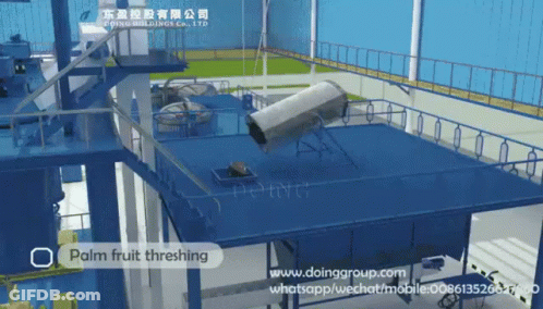 An Animated Image Of A Palm Fruit Threshing Process GIF