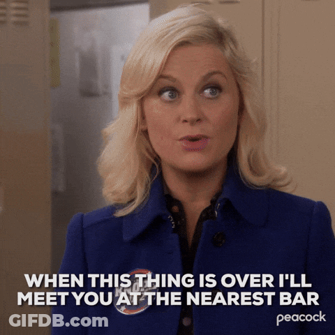 Woman Saying When This Is Over I Ll Meet You At The Bar GIF