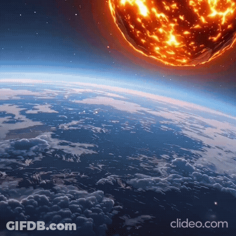 An Animated Image Of The Sun Coming Towards The Earth GIF