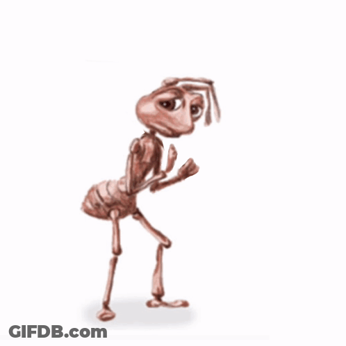 An Ant Is Holding A Flag That Says France On It GIF