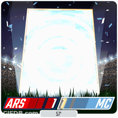 An Ars 1 Mc Scoreboard With A White Square In The Middle GIF