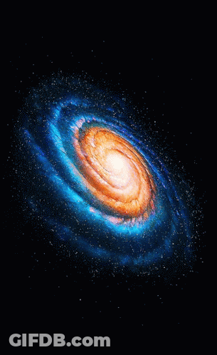 An Artist 'S Impression Of A Spiral Galaxy In The Outer Space GIF