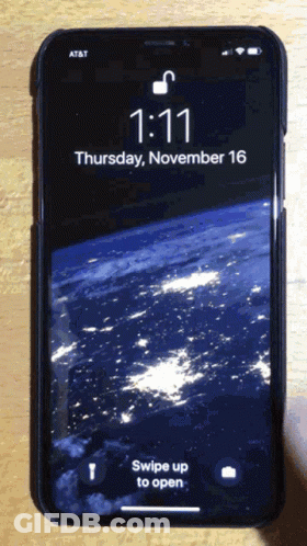 An At & T Phone Shows The Time As 1:11 On November 16Th GIF