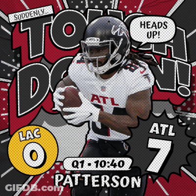 An Atl Football Player Is Running With The Ball GIF