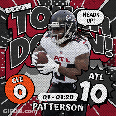 An Atl Football Player Named Patterson Is Running With The Ball GIF
