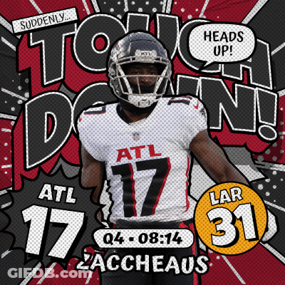 An Atl Football Player With The Number 17 On His Shirt GIF