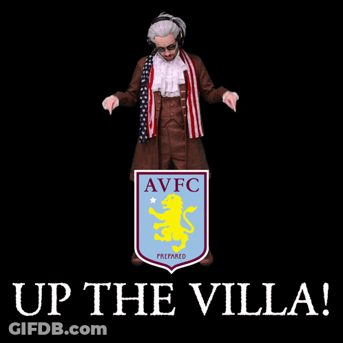 An Avfc Logo With A Yellow Lion And A White Star GIF