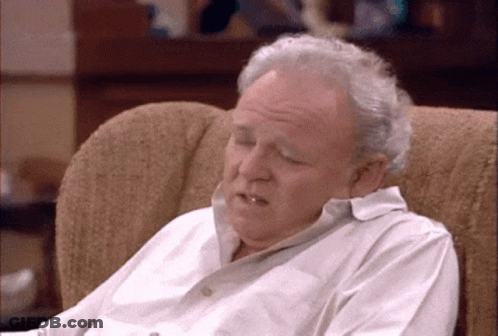 Elderly Man With Eyes Closed Sitting GIF