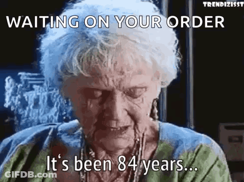 An Elderly Woman Is Crying While Waiting On Her Order It 'S Been 84 Years ... GIF