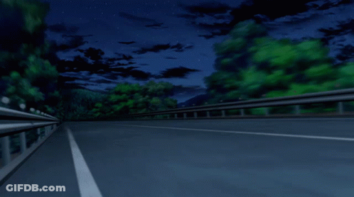 Empty Road With Trees On Side GIF