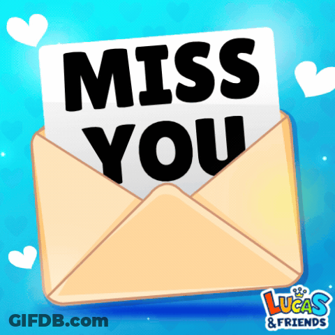 An Envelope With A Card That Says " Miss You " GIF