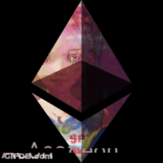 An Ethereum Logo With A Picture Of A Woman On It GIF