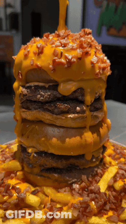 An Exploding Cheese Whataburger GIF