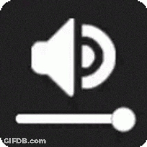 An Icon Of A Speaker With A Slider On A Black Background . GIF
