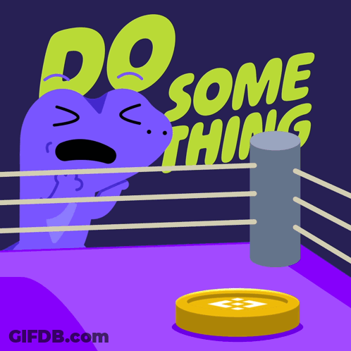 An Illustration Of A Boxing Ring With The Words Do Some Thing GIF
