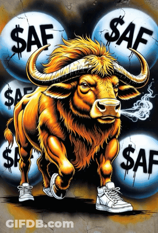 An Illustration Of A Bull With The Word Saf On The Background GIF