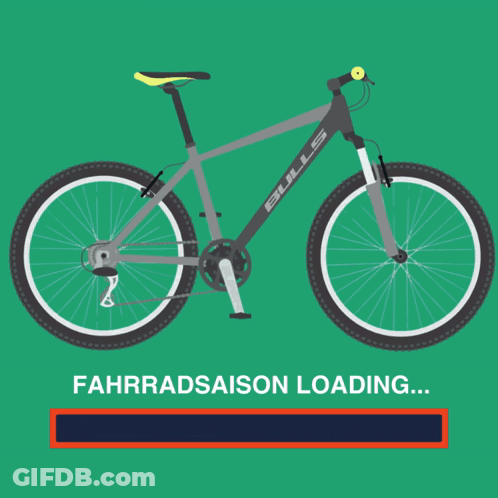 An Illustration Of A Bulls Bicycle With A Loading Bar GIF