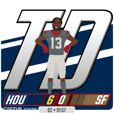 An Illustration Of A Football Player With The Number 13 GIF