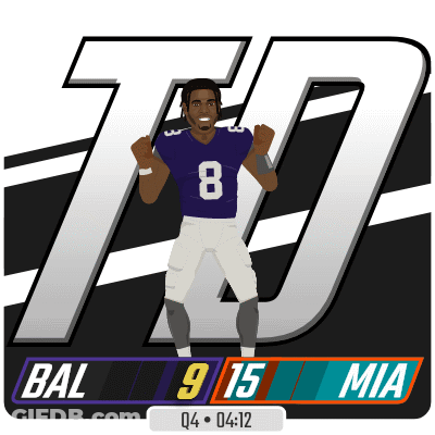 An Illustration Of A Football Player With The Number 8 GIF