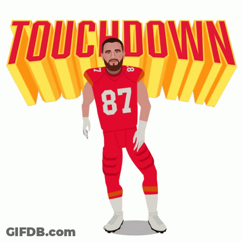 An Illustration Of A Football Player With The Number 87 GIF