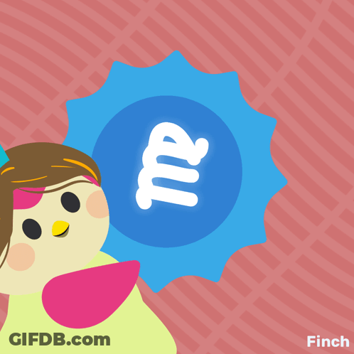 An Illustration Of A Girl With The Word Virgo On The Bottom GIF
