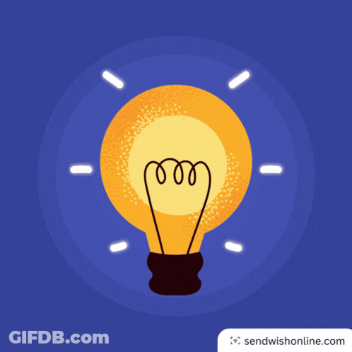 An Illustration Of A Light Bulb With The Website Sendwishonline.com In The Corner GIF