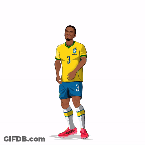 An Illustration Of A Man Holding A Soccer Ball GIF