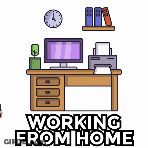 Man In Costume Working From Home GIF