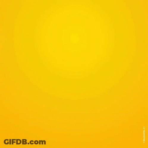 An Illustration Of A Man With A Mustache And A Straw Hat Says Happy On A Yellow Background GIF