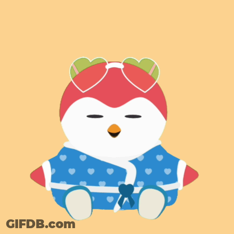 An Illustration Of A Penguin Wearing Sunglasses And The Words Very Mindful Above It GIF