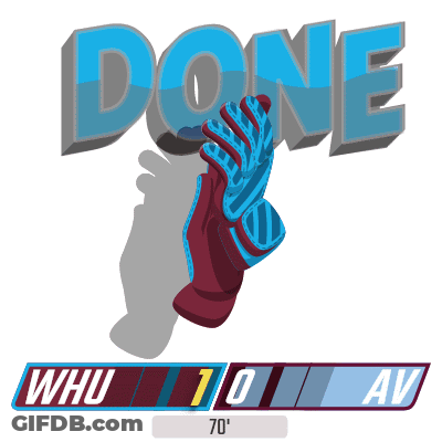 An Illustration Of A Person Wearing A Pair Of Gloves With The Words Whu 10 Av On The Bottom GIF