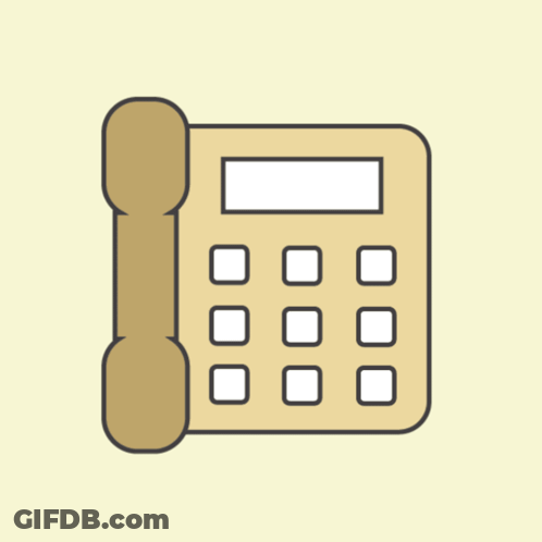 An Illustration Of A Phone With The Words " Ring Ring " Written Above It GIF