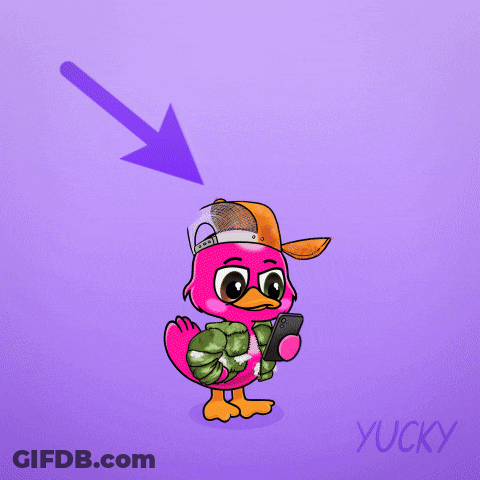 An Illustration Of A Pink Duck Holding A Cell Phone With The Words It 'S Over Below It GIF