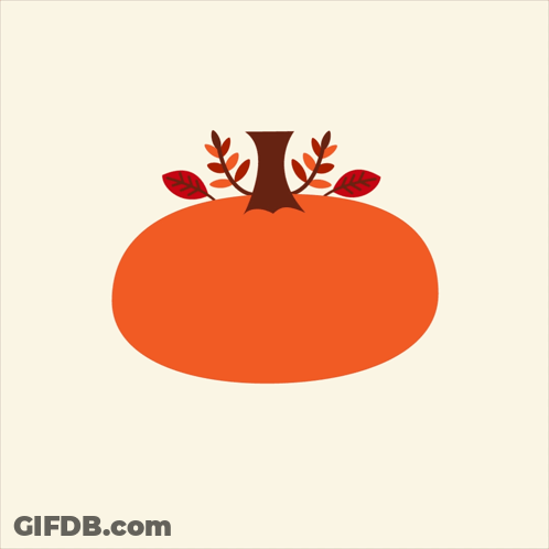 An Illustration Of A Pumpkin With Leaves And The Word " Pumpkin " On It GIF