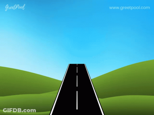 An Illustration Of A Road With The Website Www.greetpool.com GIF