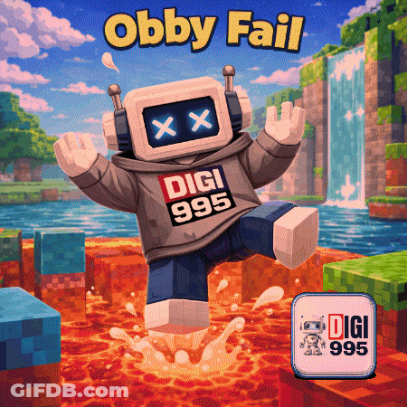 An Illustration Of A Robot Wearing A Digi 999 Sweatshirt GIF