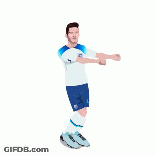 An Illustration Of A Soccer Player With The Name Declan Ric On It GIF