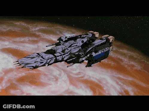 An Illustration Of A Space Ship With The Number R-930 On The Side GIF