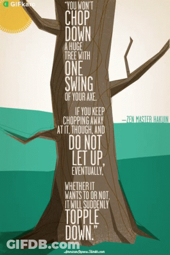 An Illustration Of A Tree With A Quote By Zen Master Haikuin GIF