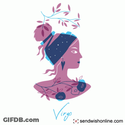 An Illustration Of A Virgo Zodiac Sign GIF
