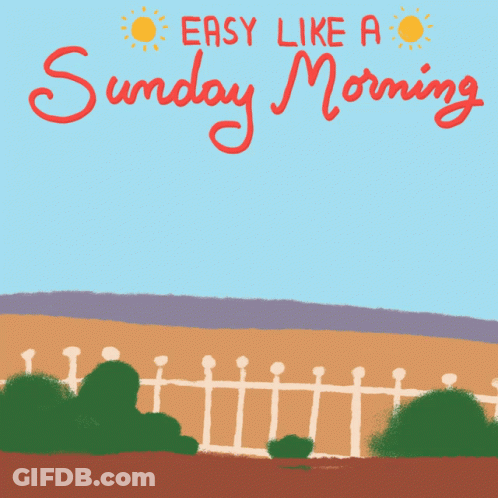 An Illustration Of A Woman Rollerblading With The Words Easy Like A Sunday Morning Below Her GIF