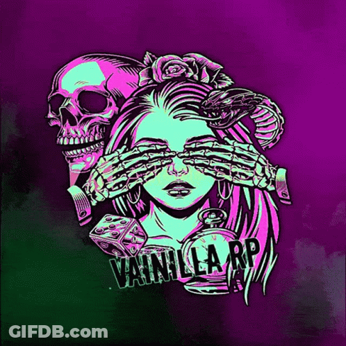 Woman With Skeleton Hands Covering Eyes Vanilla RP GIF