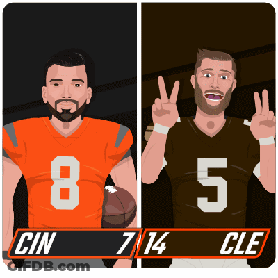 An Illustration Of Two Football Players With The Number 8 And 5 On Their Jerseys GIF