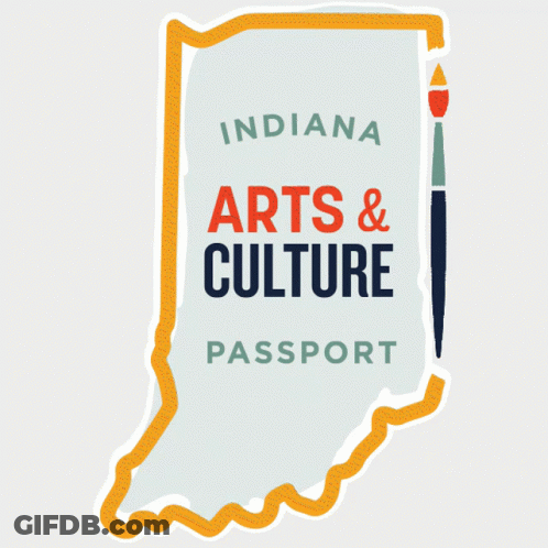 An Indiana Arts And Culture Passport Sticker GIF