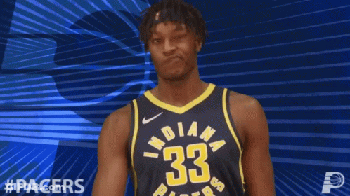 An Indiana Pacers Player Giving The Middle Finger GIF